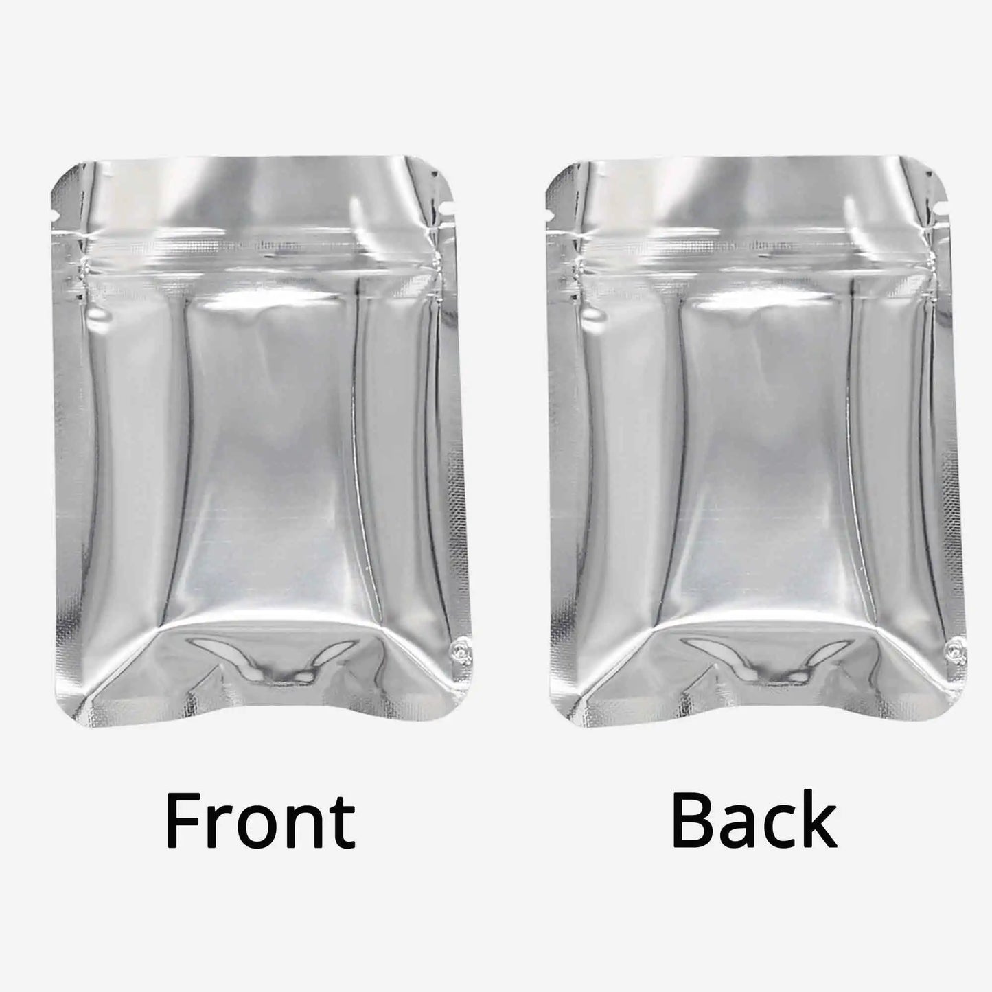 VoluPack Flat Glossy Aluminum Foil Ziplock Mylar Pouches