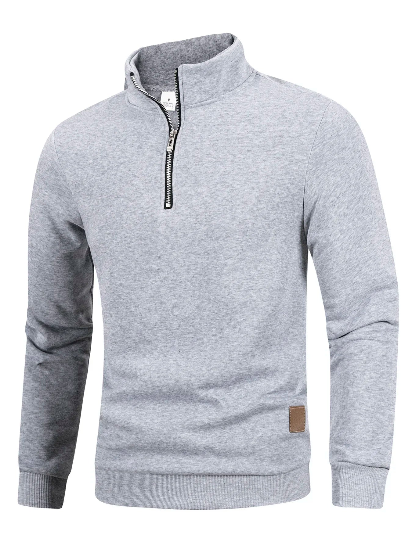 RealXizi Autumn Mens Zipper Pullover Turtleneck Sweater