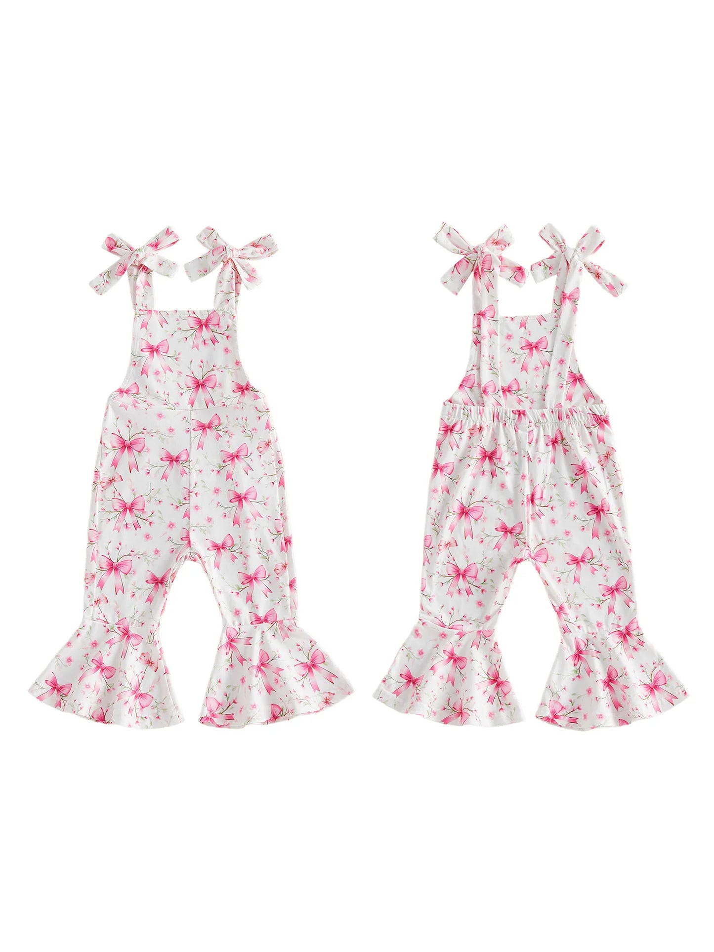 Infant Girls Romper Sleeveless Playsuit With Adjustable Straps