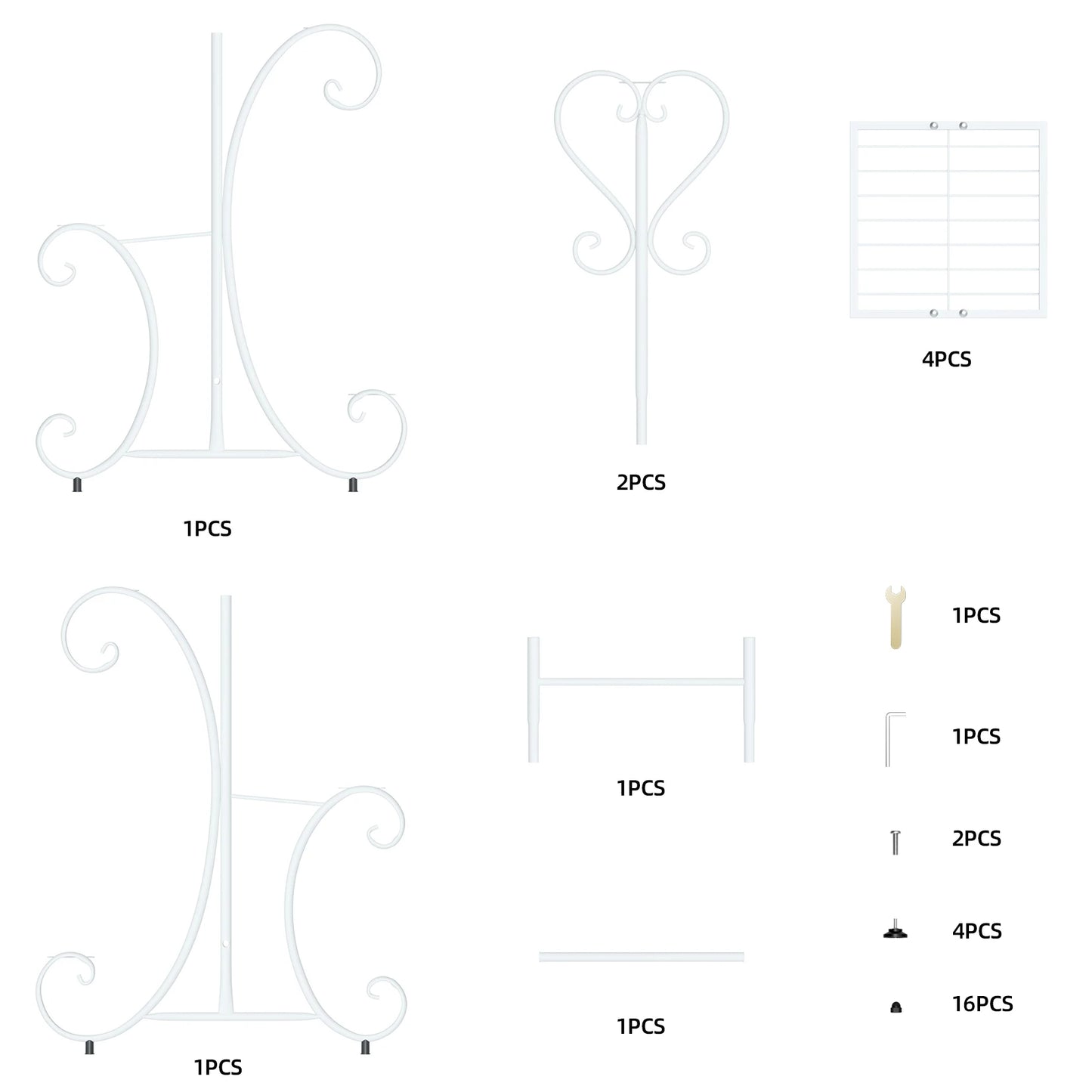 Four Tier Metal Plant Stand For Indoor Outdoor Display Rack