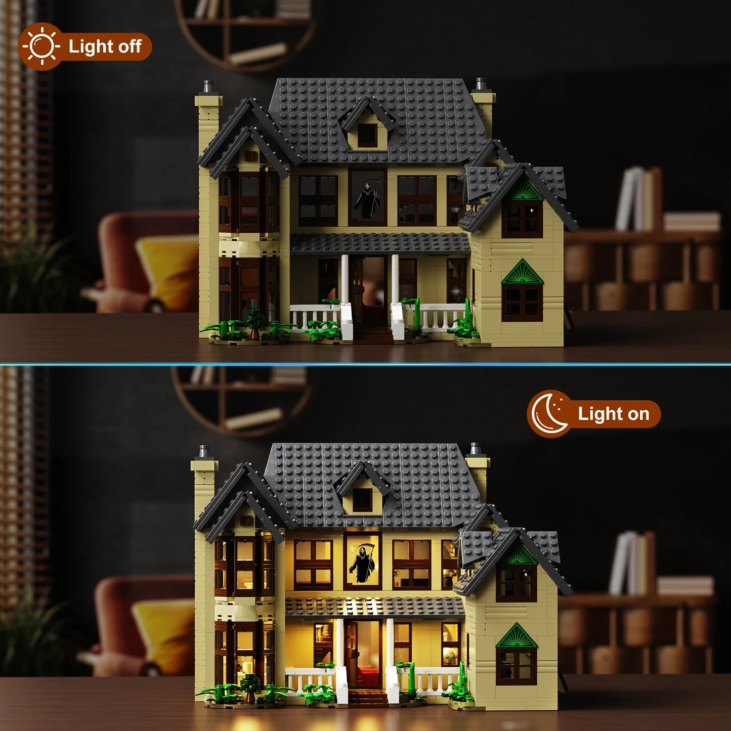 Horror House Building Set Haunted House Model For Halloween Decor