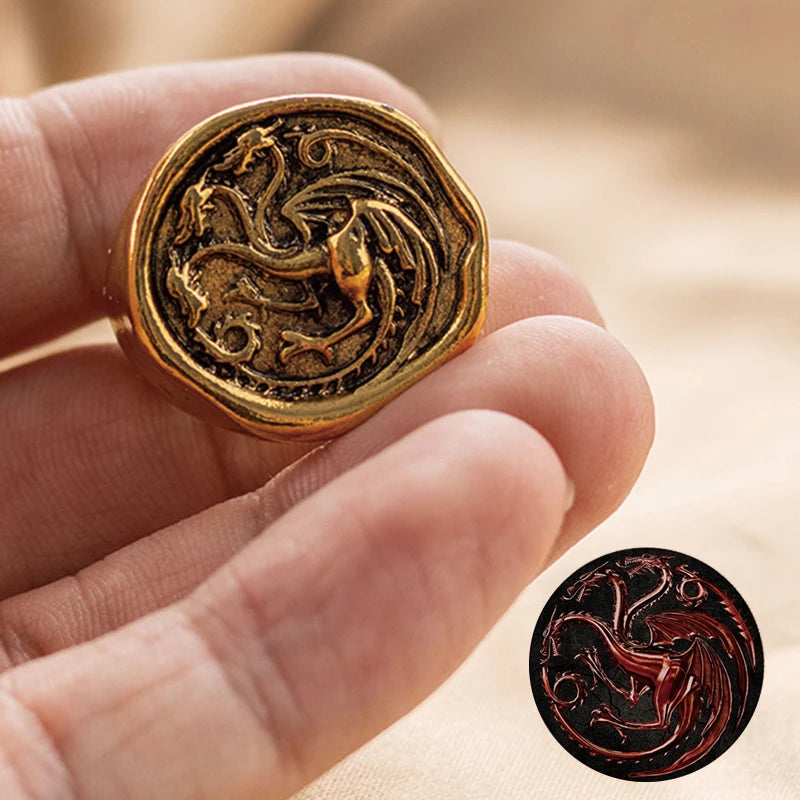 Targaryen Three Head Dragon Cosplay Rings For Costume Parties