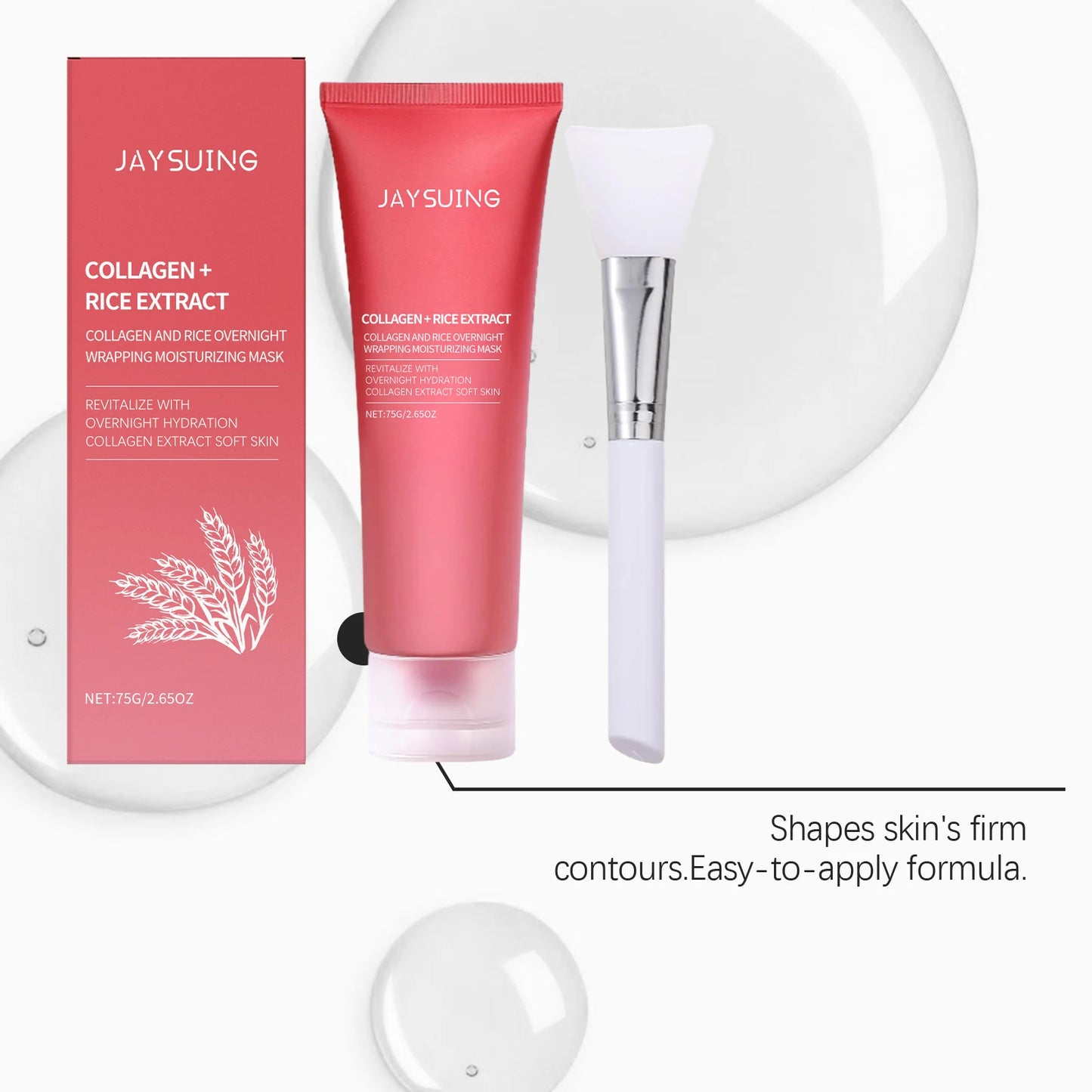 Jaysuing Rice Moisturizing Peel Off Mask Hydrating Anti Wrinkle Brightening