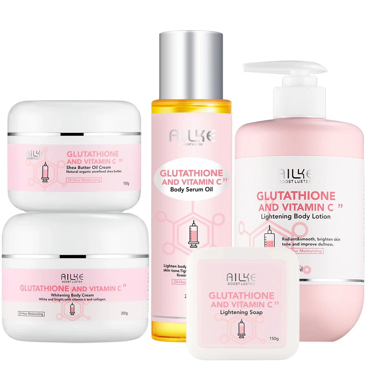 AILKE Whitening Skin Care Set With Glutathion Vitamin C