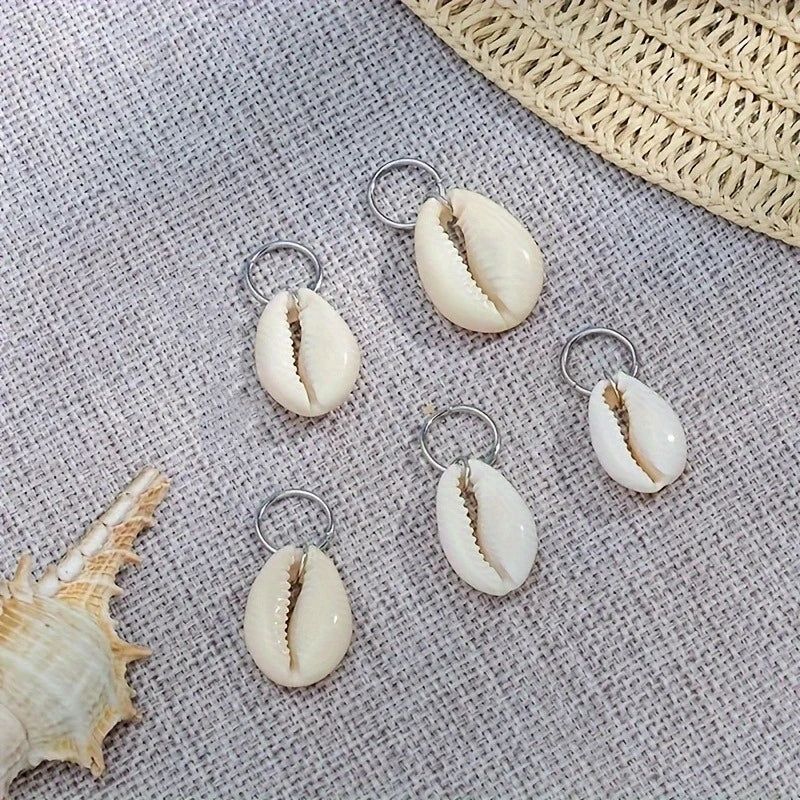 Sea Shell Braided Hair Rings Dreadlock Clips For Stylish Locs Hair Accessories
