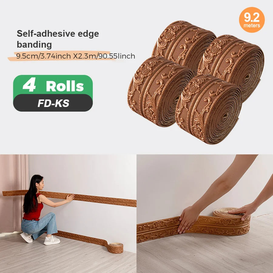 4Rolls Sxp Self-Adhesive Edge Banding Strip For Indoor Use
