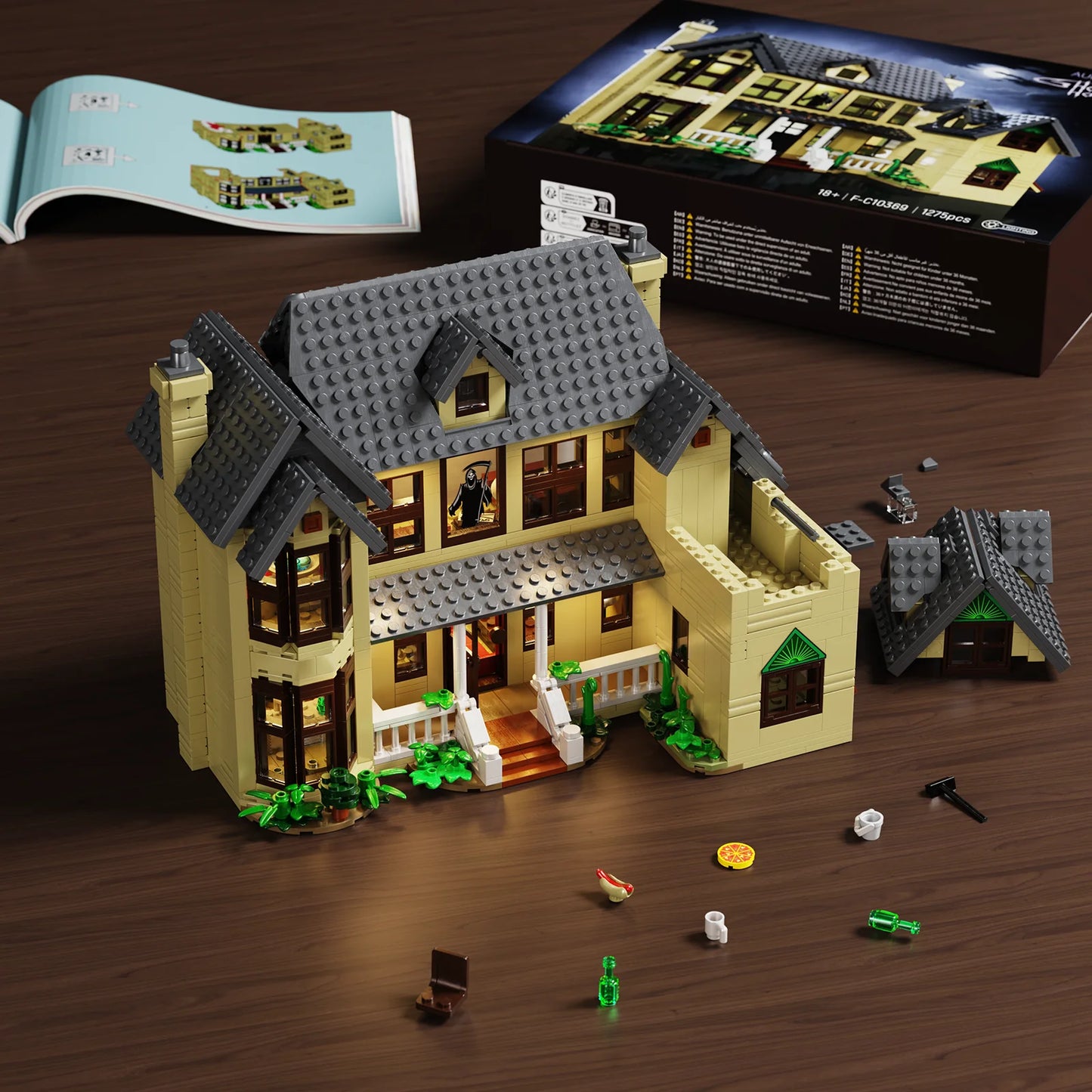 Horror House Building Set Haunted House Model For Halloween Decor