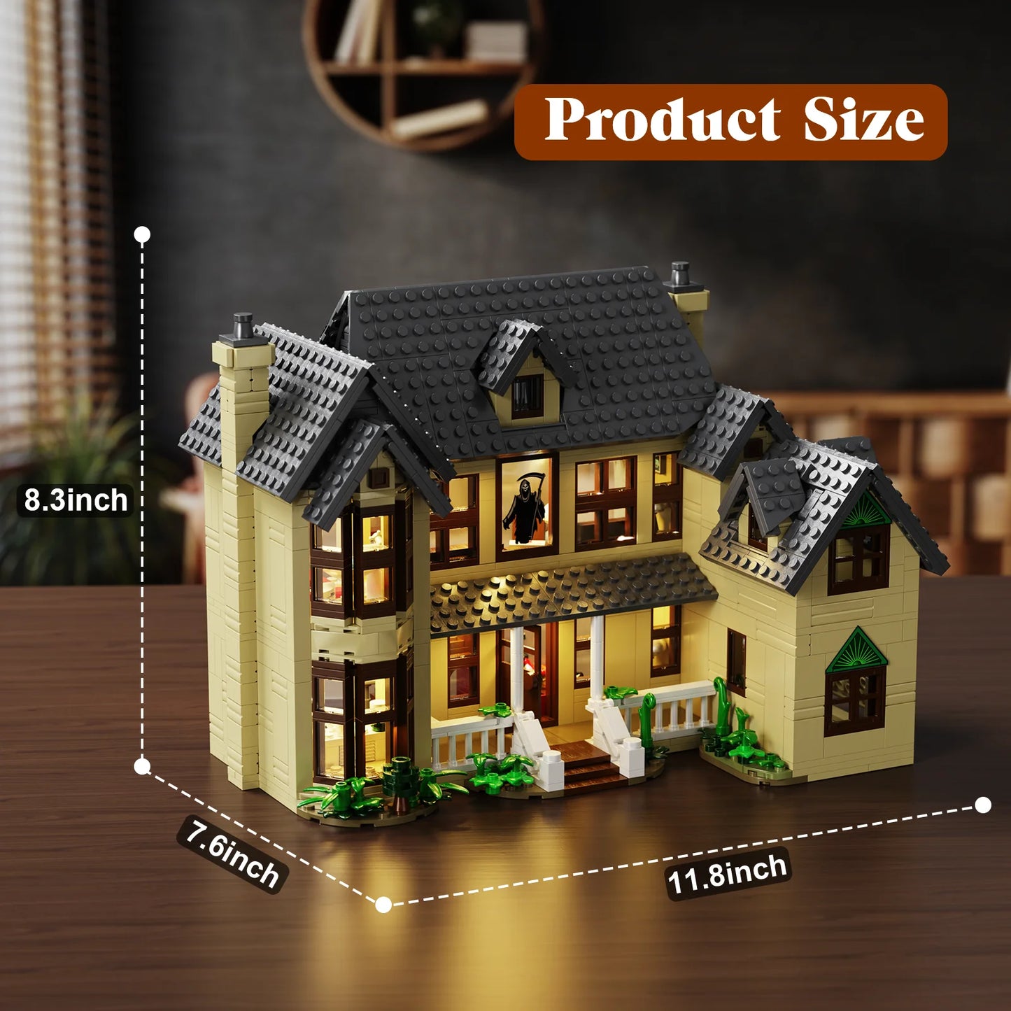Horror House Building Set Haunted House Model For Halloween Decor