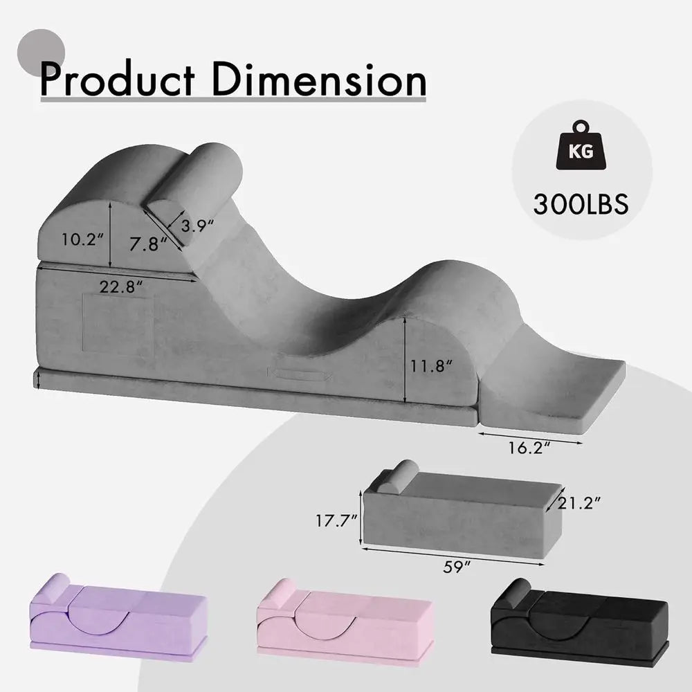 Ergonomic Convertible Yoga Chair for Adults with Lumbar Support, Washable Cover, Side Pocket, Ready to Use - Ideal for Exercise,