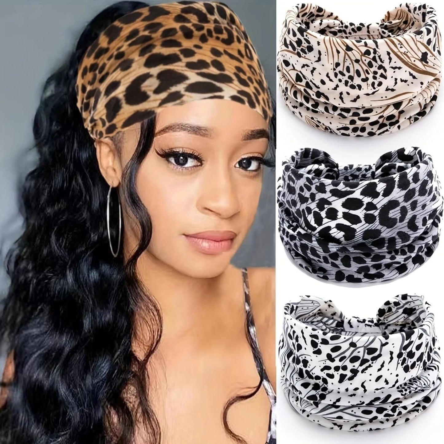 Set Of Four Athletic Headbands For Women Moisture Wicking Breathable