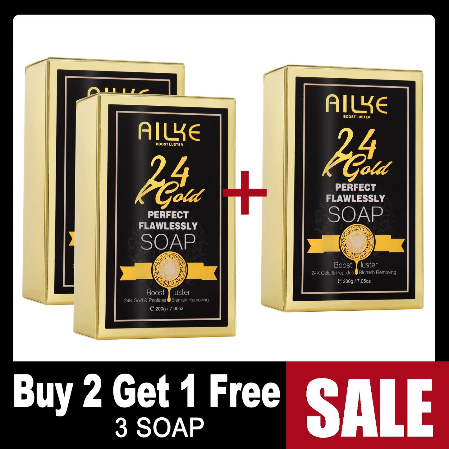 AILKE 24K Gold Flawlessly Skin Care Range Whitening Serum