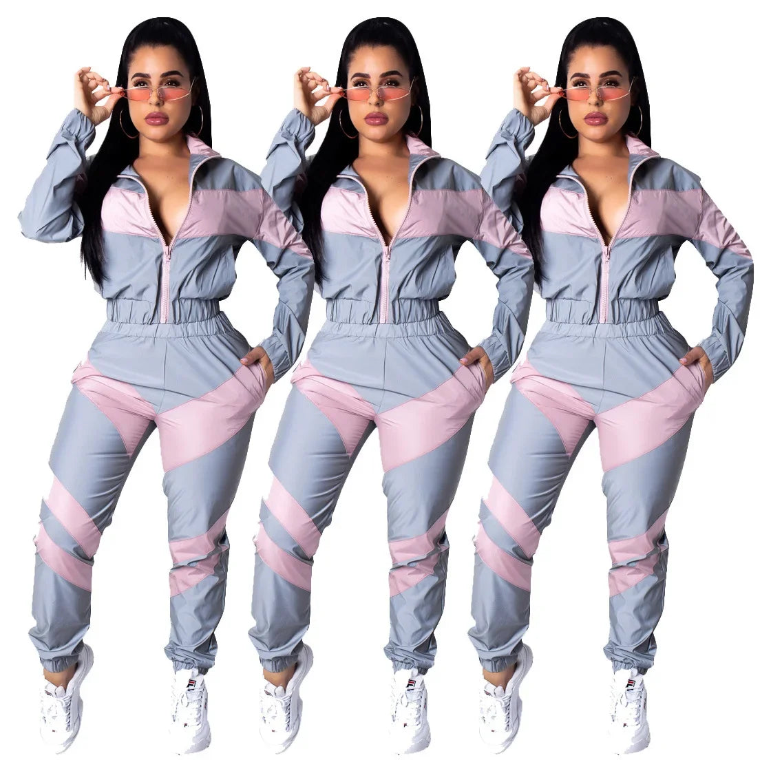 XTOCEAN Women Windbreaker Two Piece Tracksuit Waterproof Jacket Pants