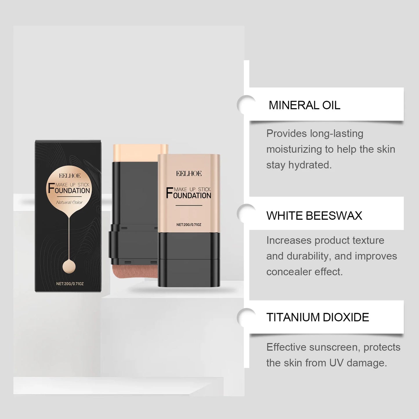 Eelhoe Eraser Foundation Stick Full Coverage Skin Tint Concealer