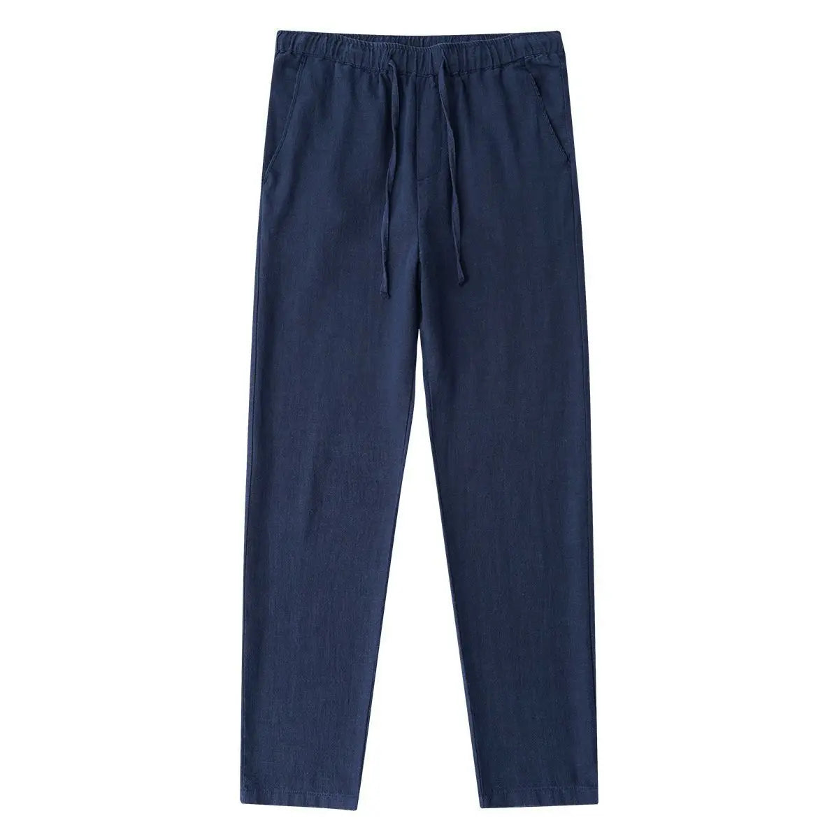 Nevettle Casual Cotton Linen Chino Pants Men Wide Leg