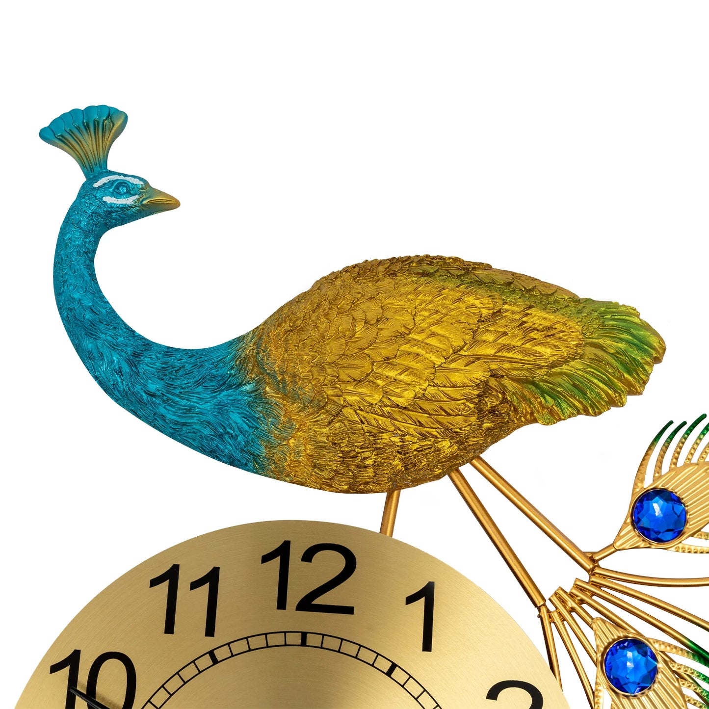 Peacock Wall Clock Digital Acrylic Modern Art For Living Rooms