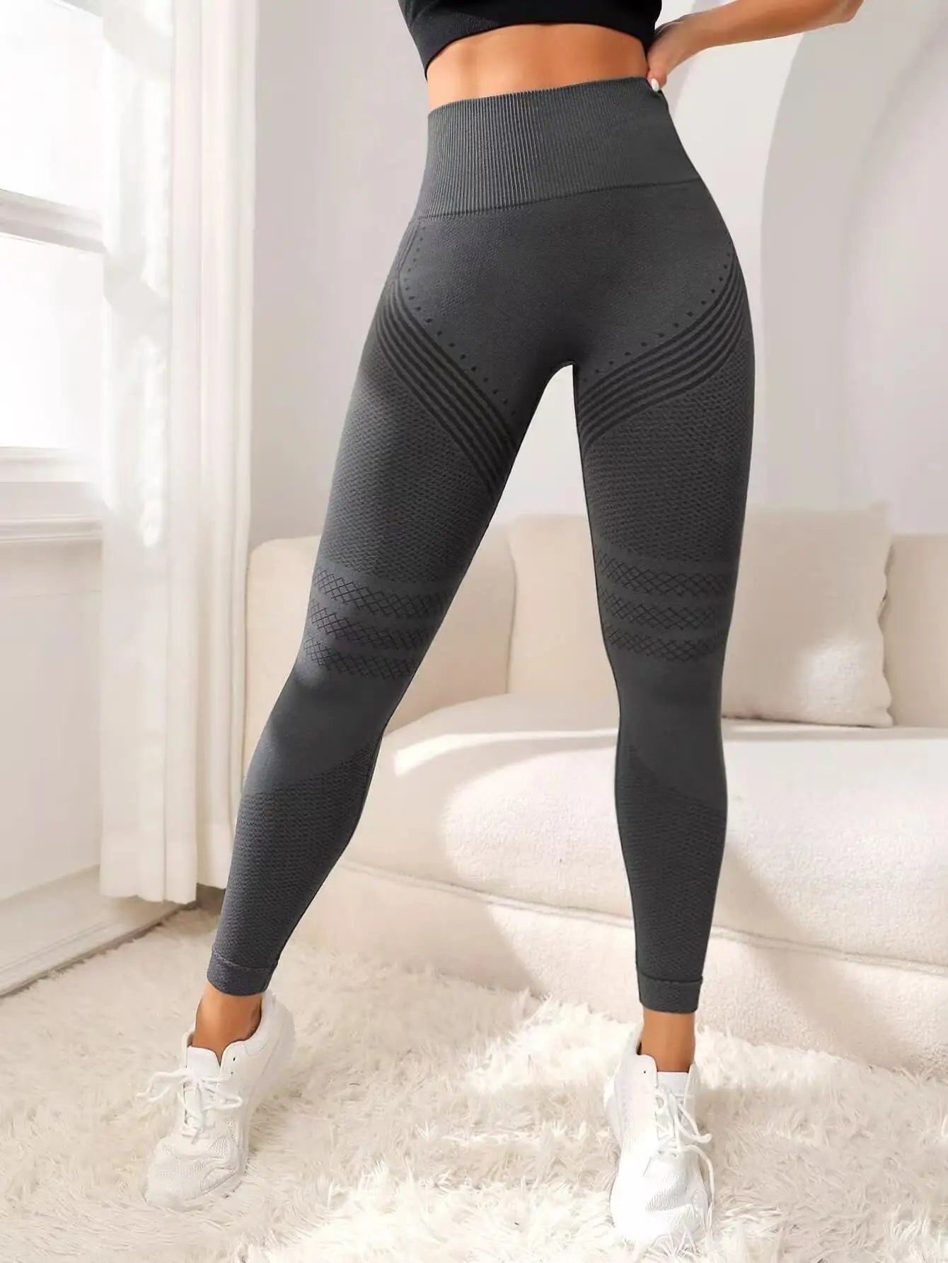 Cellulite 3D Leggings High Waisted Butt Lift Tummy Control For Gym