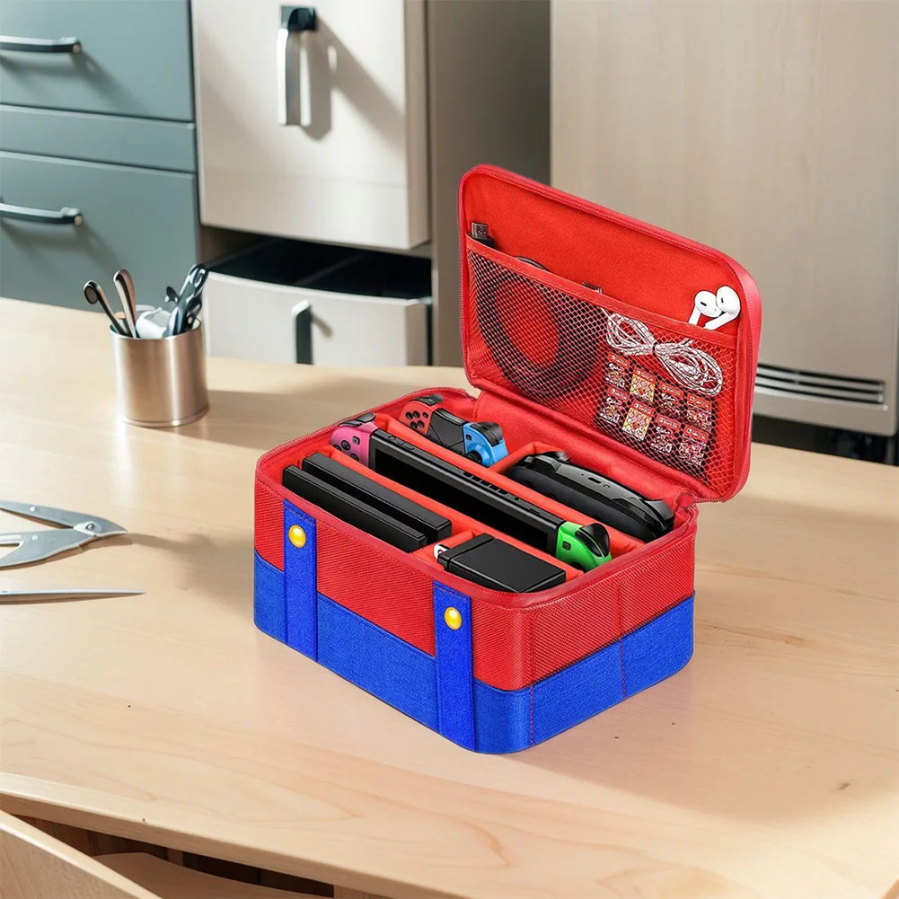 Large Carrying Protective Case Shockproof Portable Travel Storage Bag Waterproof for Nintendo Switch/OLED Console Pro Controller