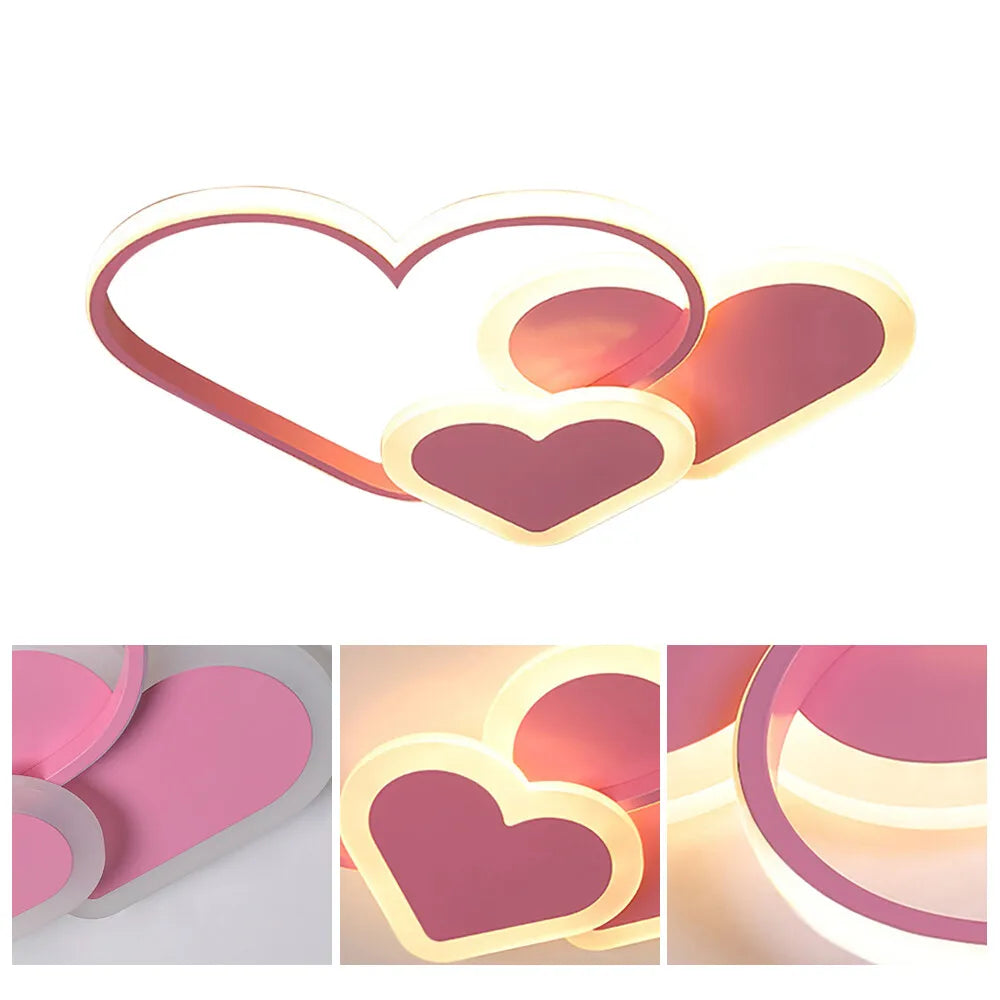 Heart Shaped LED Ceiling Light With Remote Control 36W