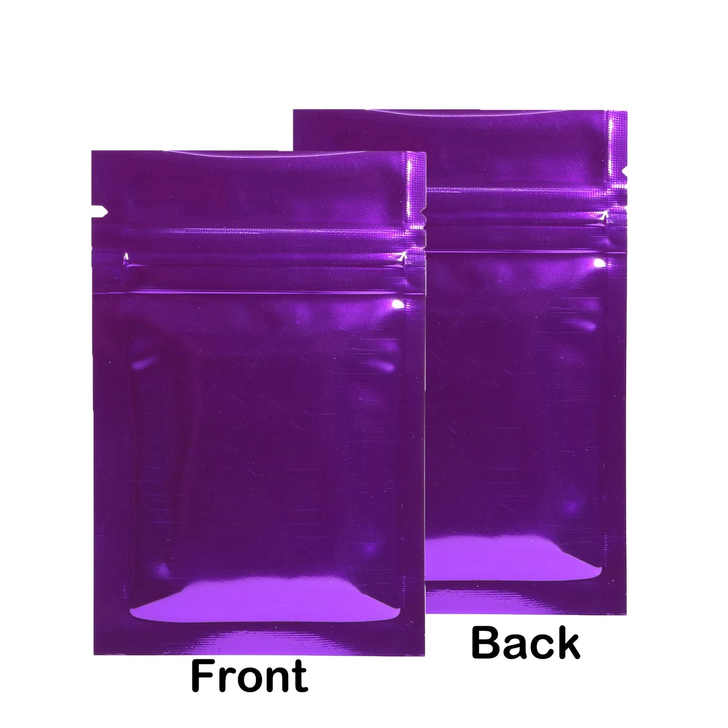 VoluPack Flat Glossy Aluminum Foil Ziplock Mylar Pouches