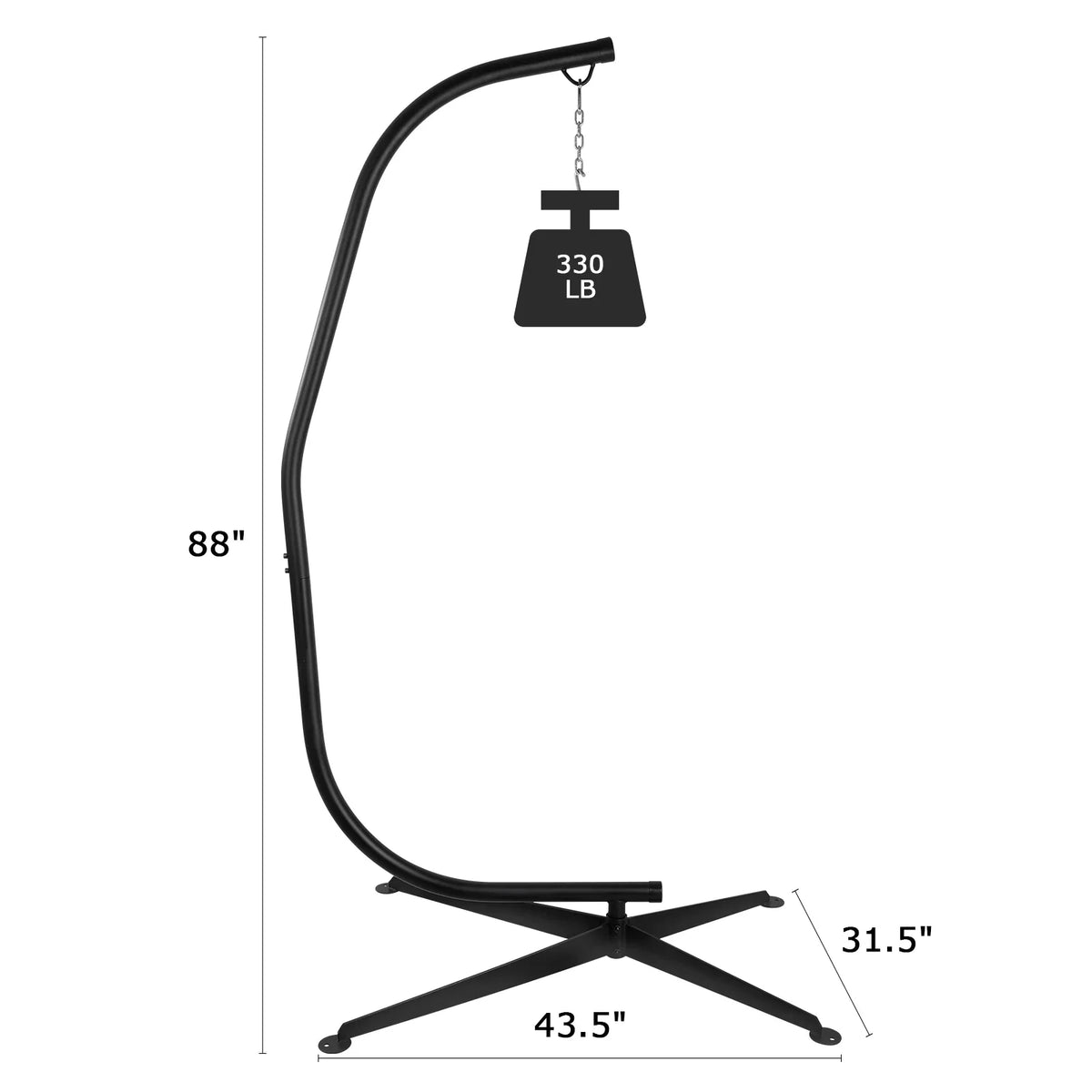 Homfa Heavy Duty Hanging Hammock Chair Stand for Outdoor Use