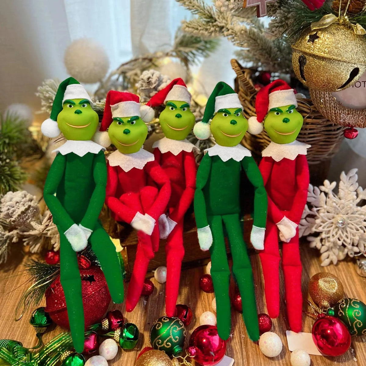 Christmas Elf Plush Doll Holiday Decorative Collectible Figurine