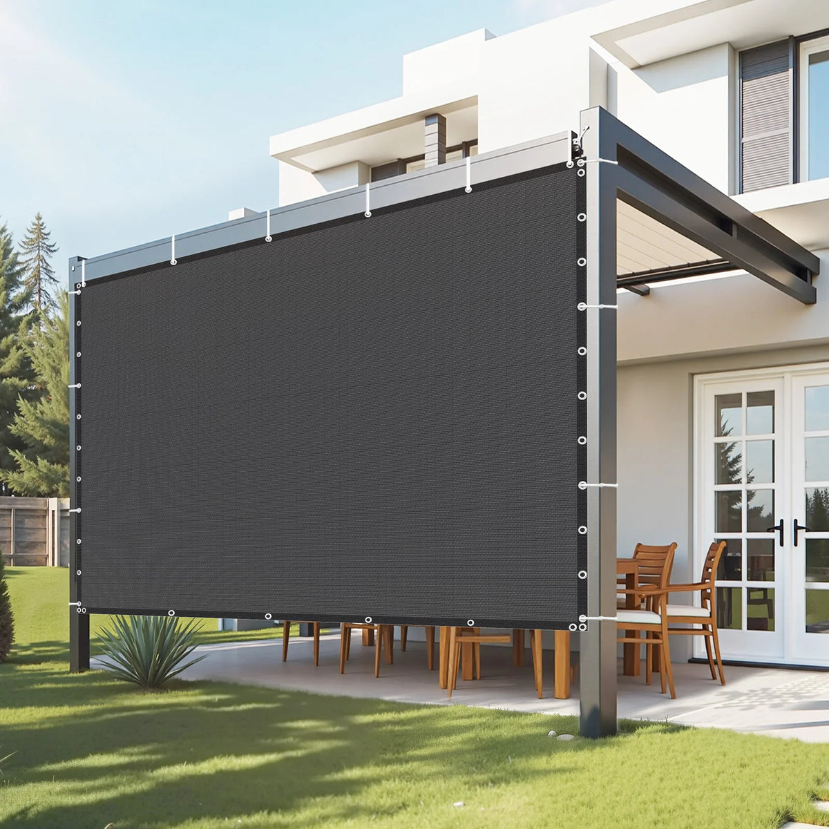 SucceBuy 90 Percent Sun Shade Cloth HDPE Pergola Canopy Cover