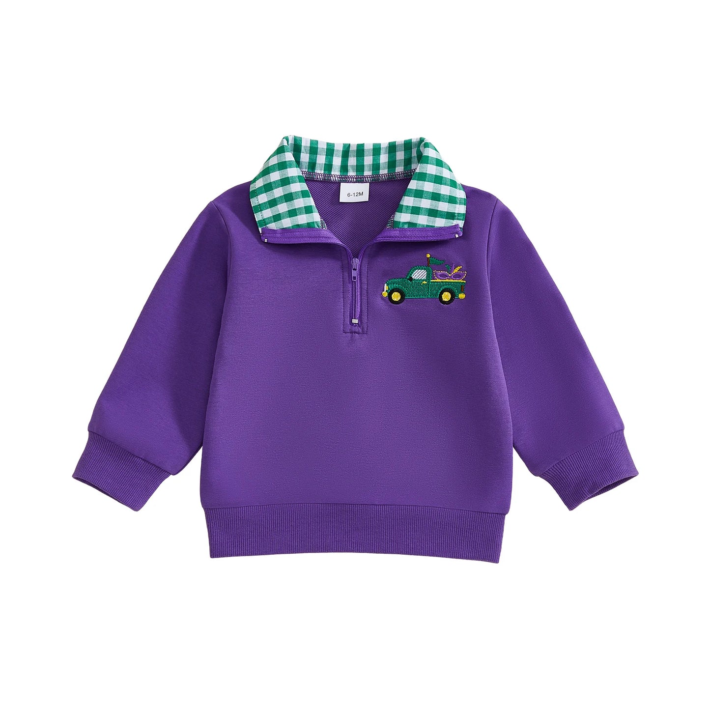 Adorable Infant Mardi Gras Shirt With Crew Neck