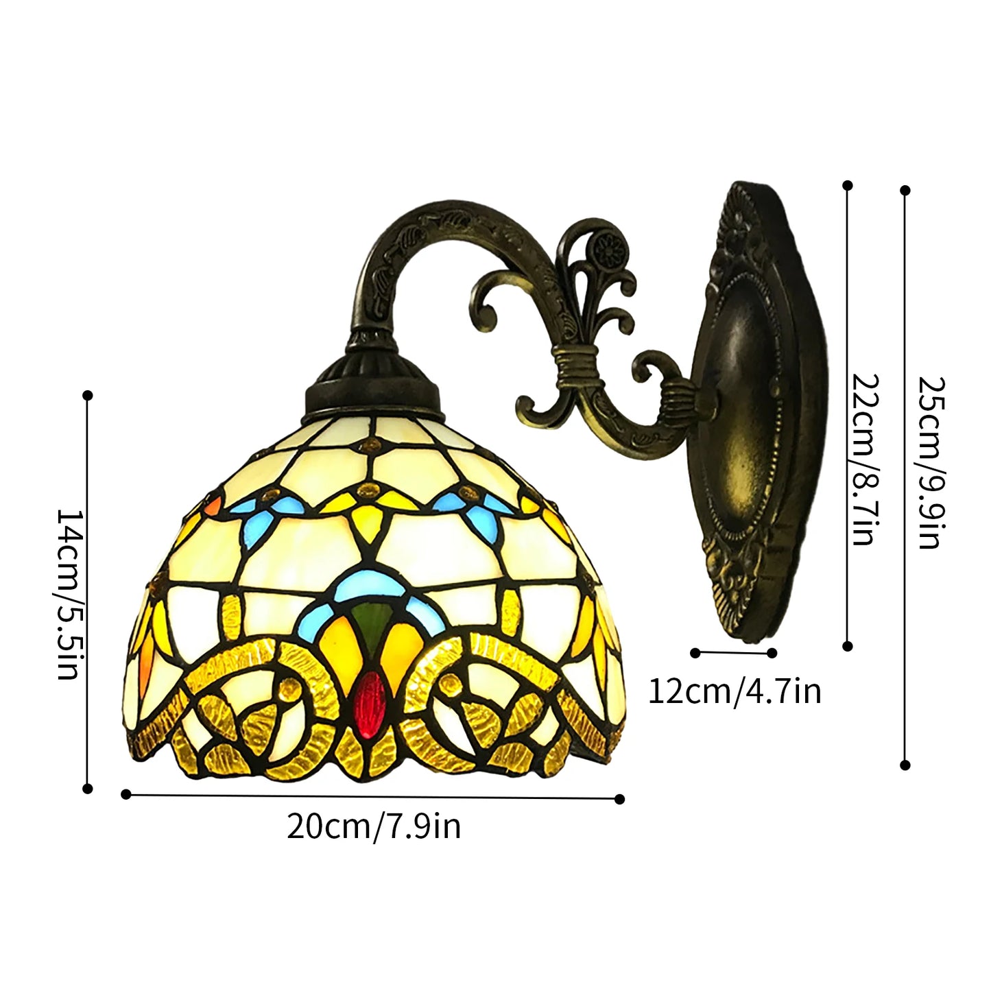 Vintage Dome Wall Lamp Indoor Living Room Hallway Decor