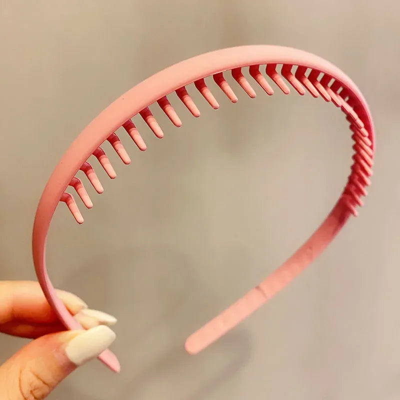 PjNewesting Women Matte Toothed Hairband Headband Hair Accessory