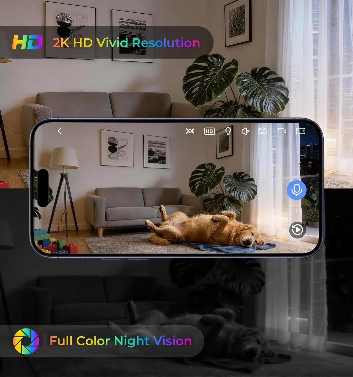 WESECUU Clock Camera 2K Security Camera With 5G WiFi Nanny Cam