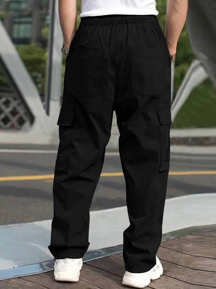 Hirigin Men's Loose Cargo Pants With Pockets