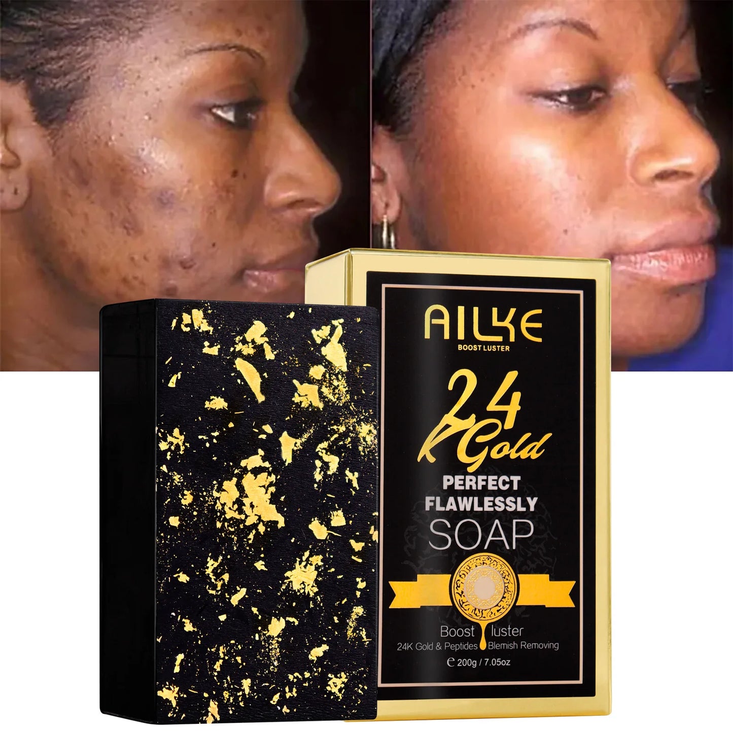 AILKE 24K Gold Flawlessly Skin Care Range Whitening Serum