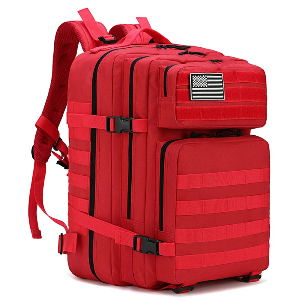 50L Men Tactical Assault Backpack Large Capacity Waterproof Outdoor Sports Travel Multi-Functional Rucksack