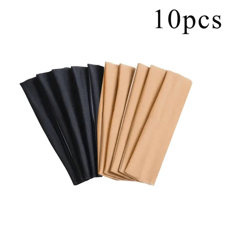 Elastic Hair Bands for Women Solid Color Set of 10 Hair Accessories