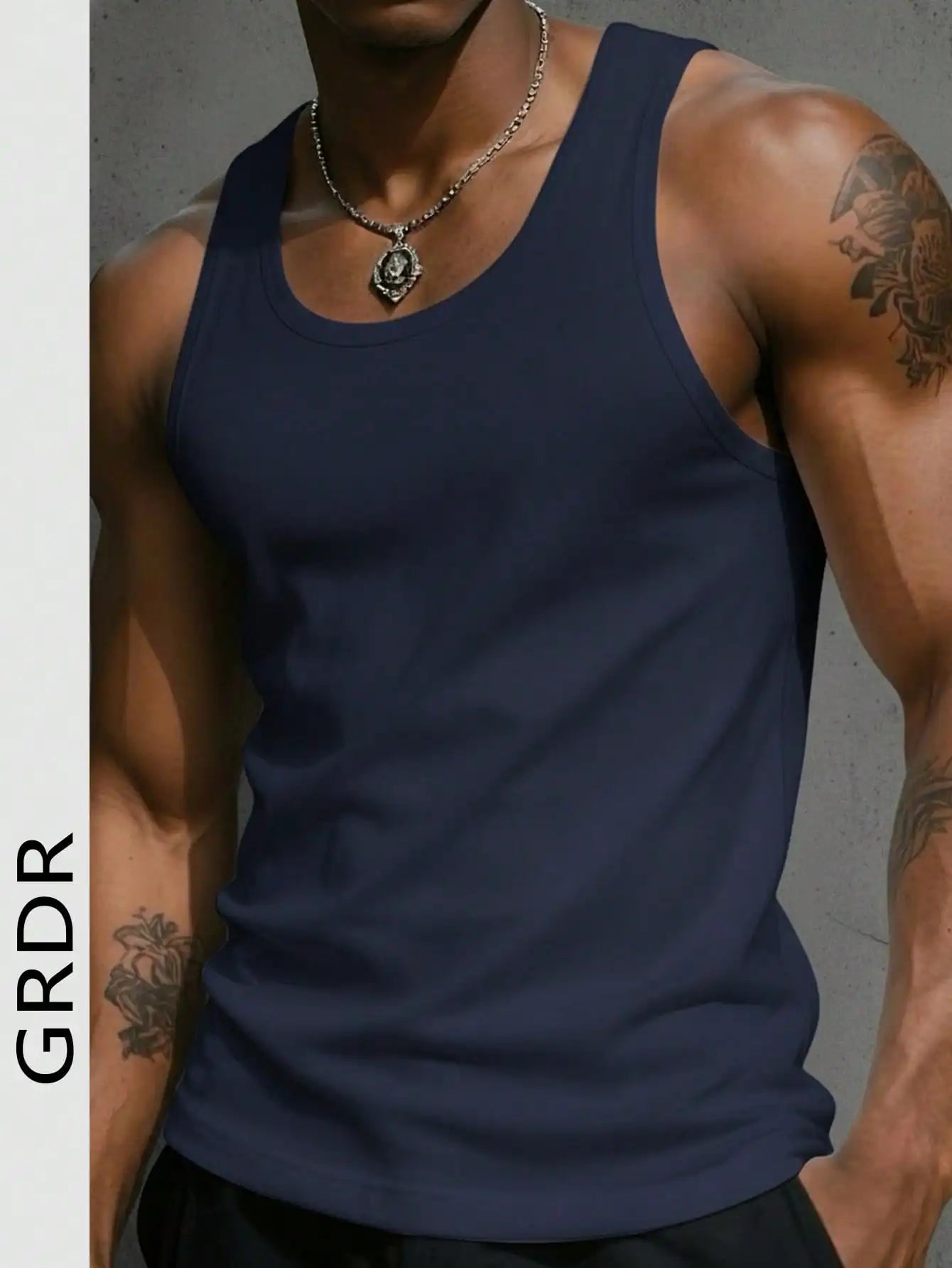 Men's Tank Top U-Neck Sleeveless Slim Fit For Gym Workouts