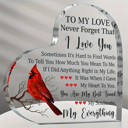 To My Love Acrylic Gift For Her Romantic Keepsake Anniversary