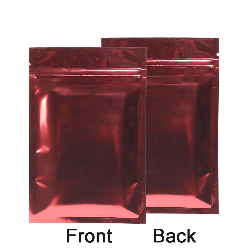 VoluPack Flat Glossy Aluminum Foil Ziplock Mylar Pouches