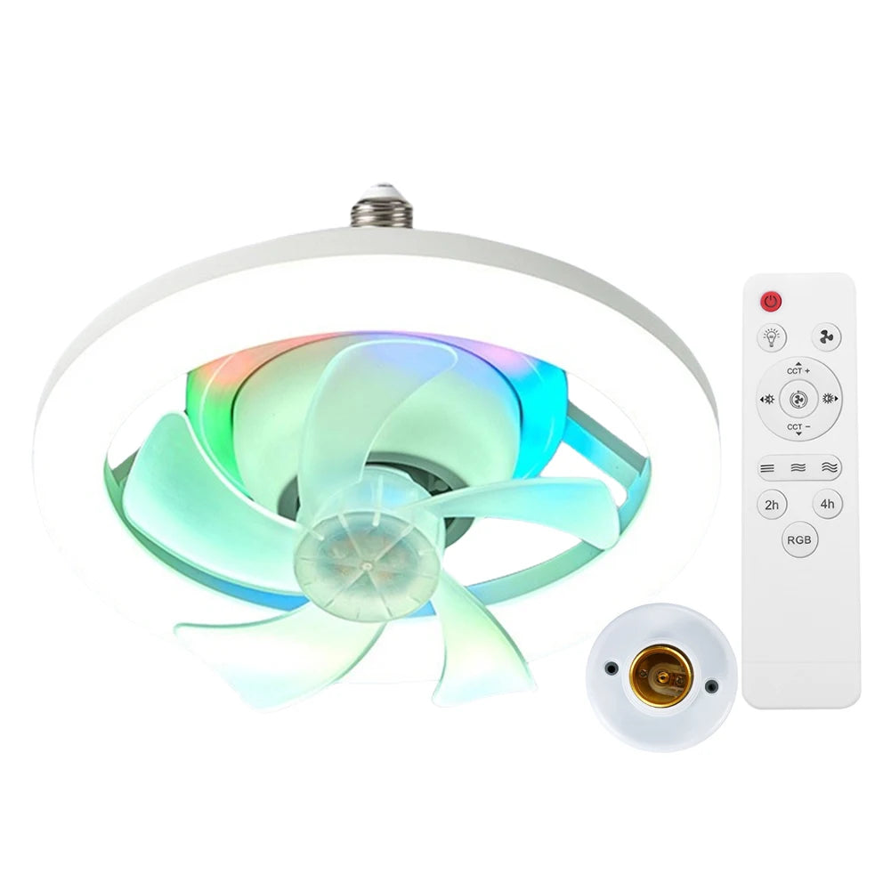 Alloet Modern Ceiling Fan With LED Light Remote Control