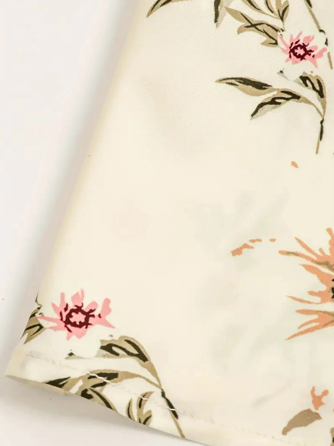 Elegant Floral Print Women's Dress With Half-Sleeve Vacation Beachwear