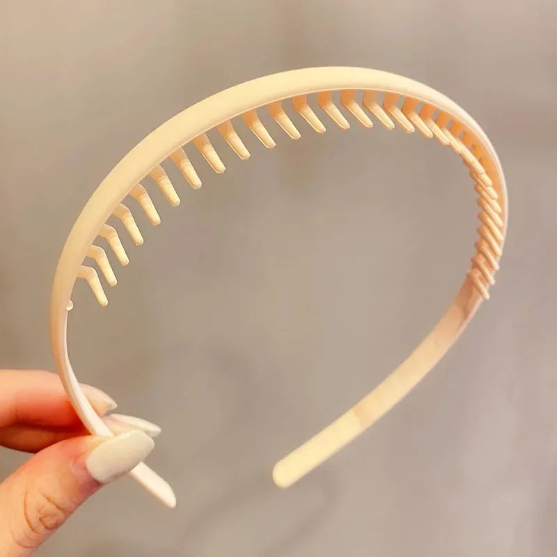 PjNewesting Women Matte Toothed Hairband Headband Hair Accessory