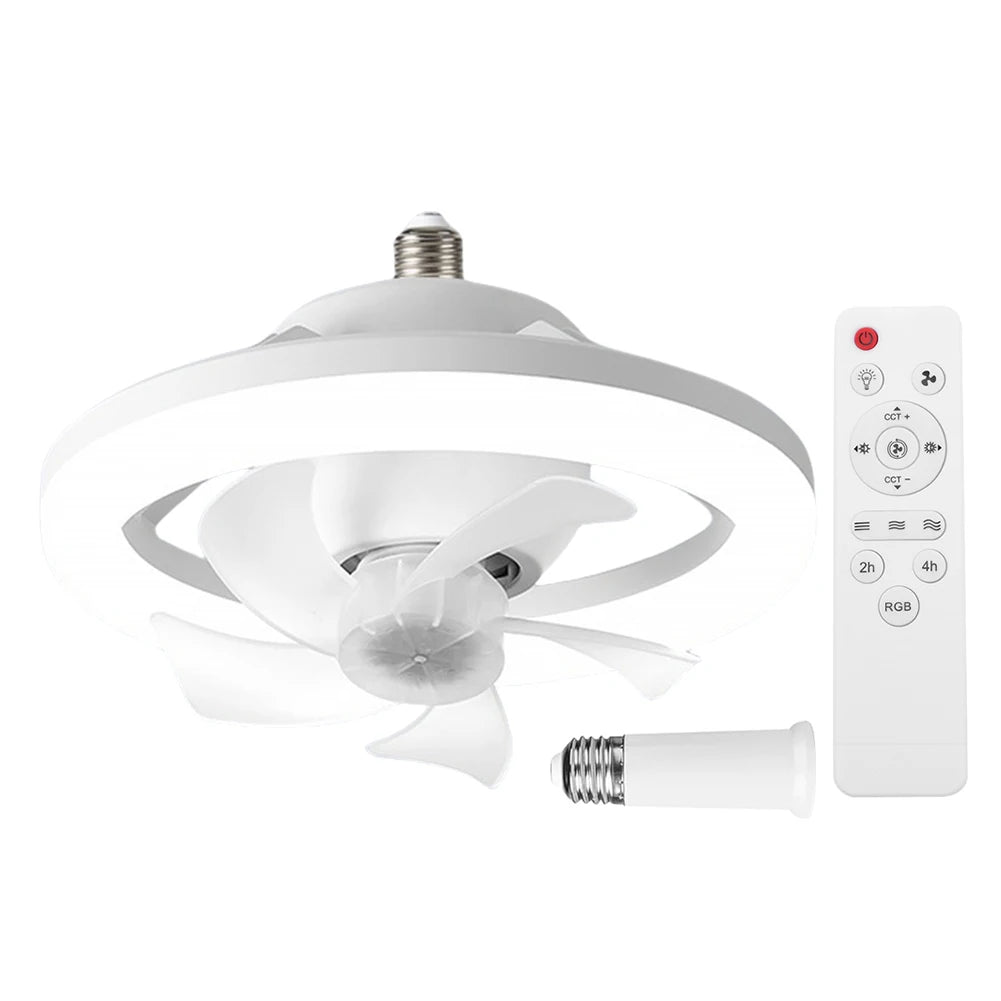 Alloet Modern Ceiling Fan With LED Light Remote Control