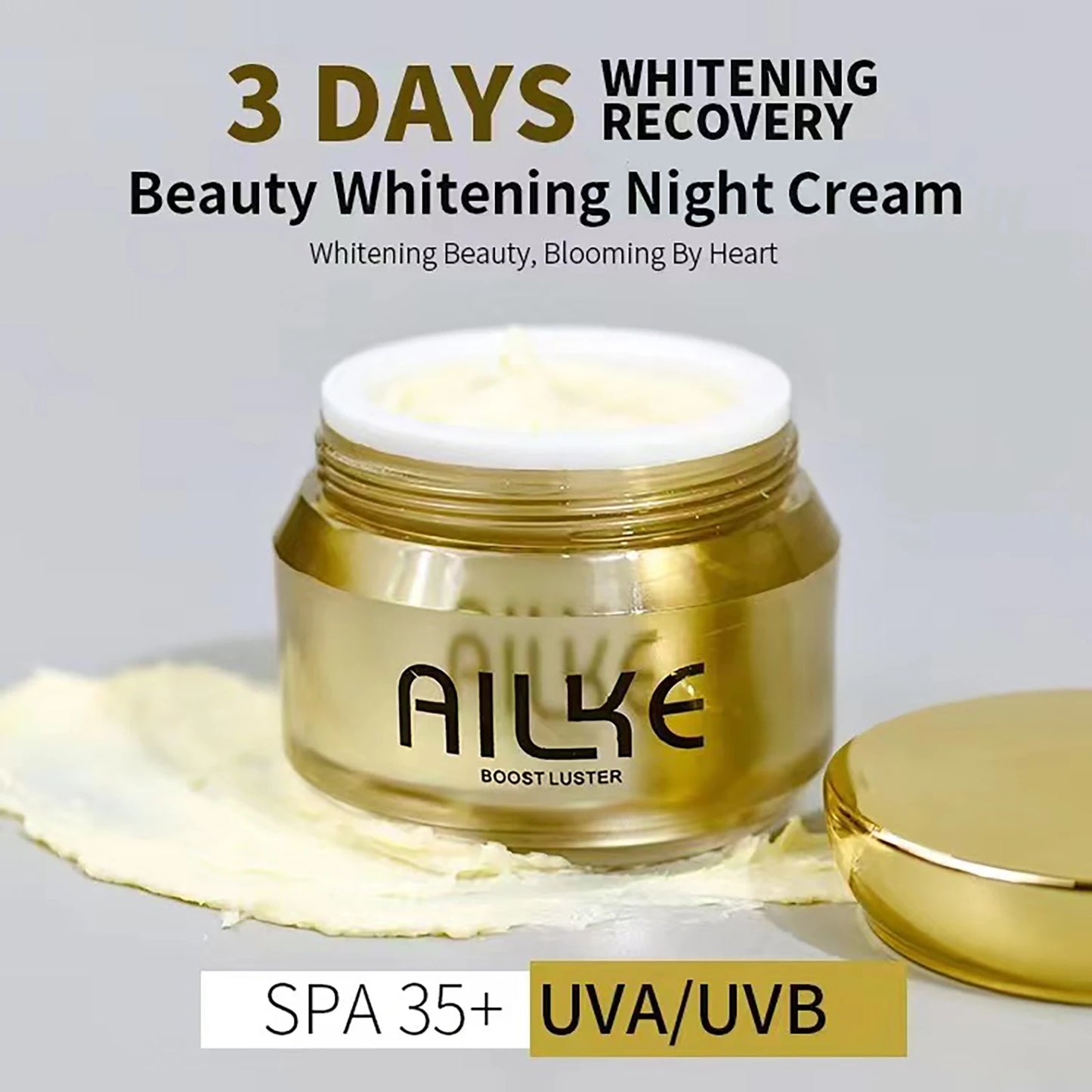 Whitening and Moisturizing Facial Cream, Naturally Brightens Skin Tone, Eliminates Dark Spots, With Nicotinamide Spf35+