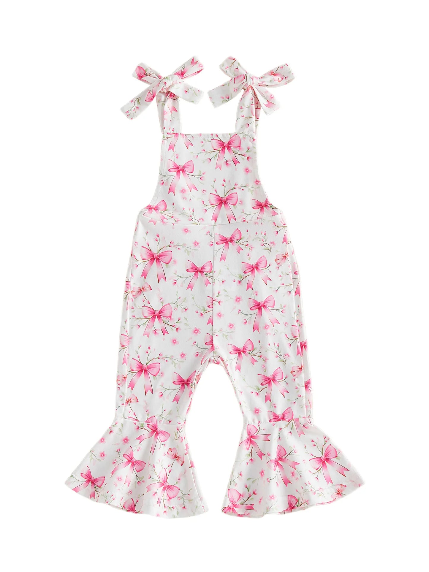 Infant Girls Romper Sleeveless Playsuit With Adjustable Straps