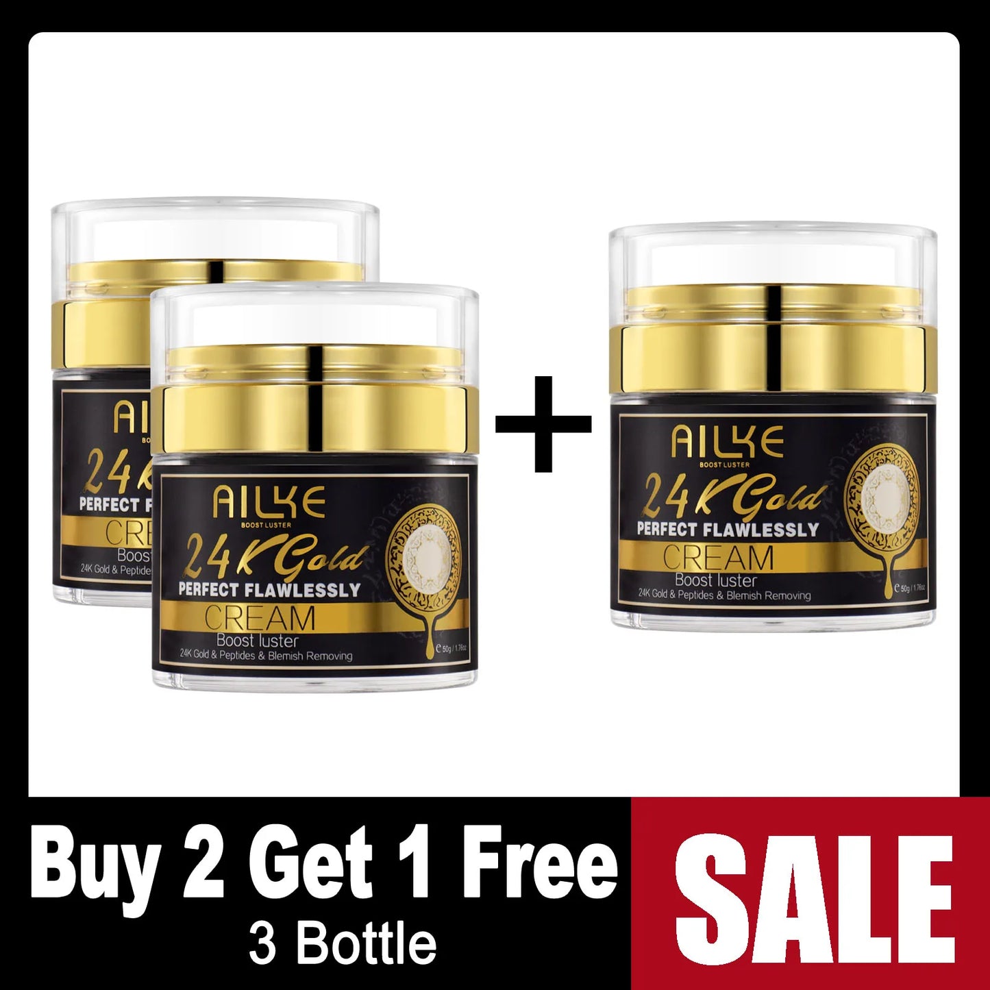 AILKE 24K Gold Flawlessly Skin Care Range Whitening Serum