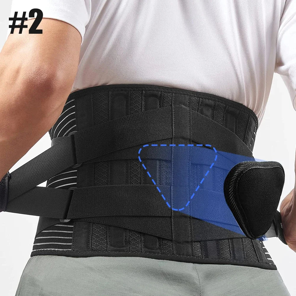 Back Pain Relief Lumbar Support Belt With 6 Stays Breathable