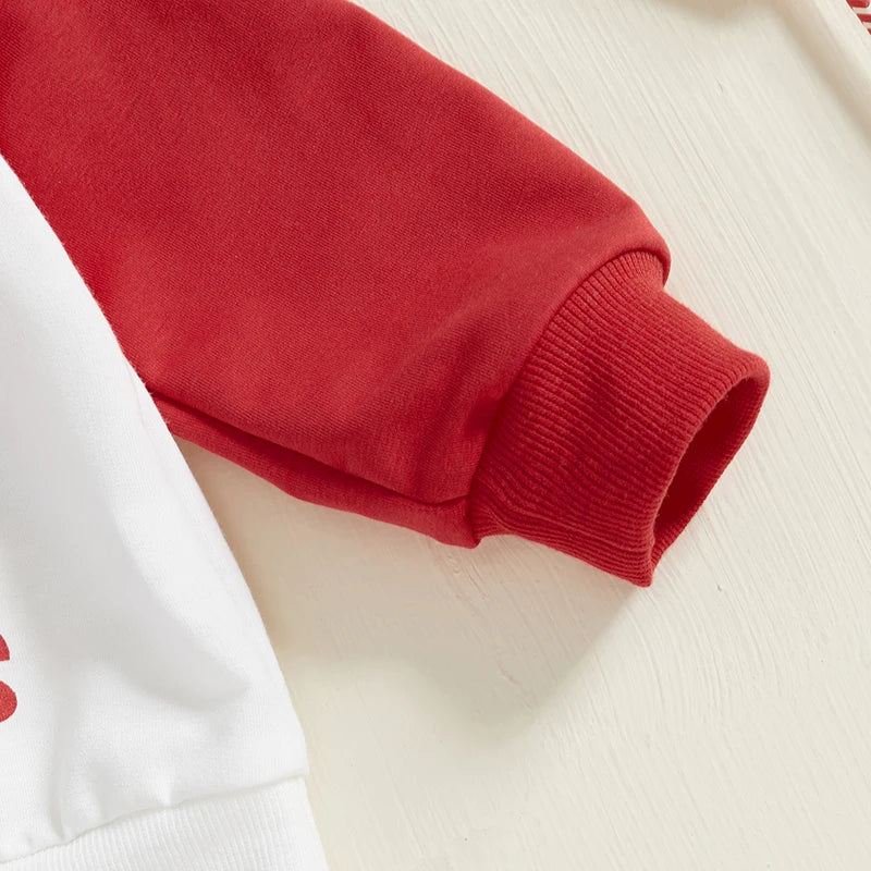 Toddler Boy Valentine s Day Outfit Tractor Graphic Long Sleeve Sweatshirt and Elastic Waist Jogger Pants Set for Baby Boy