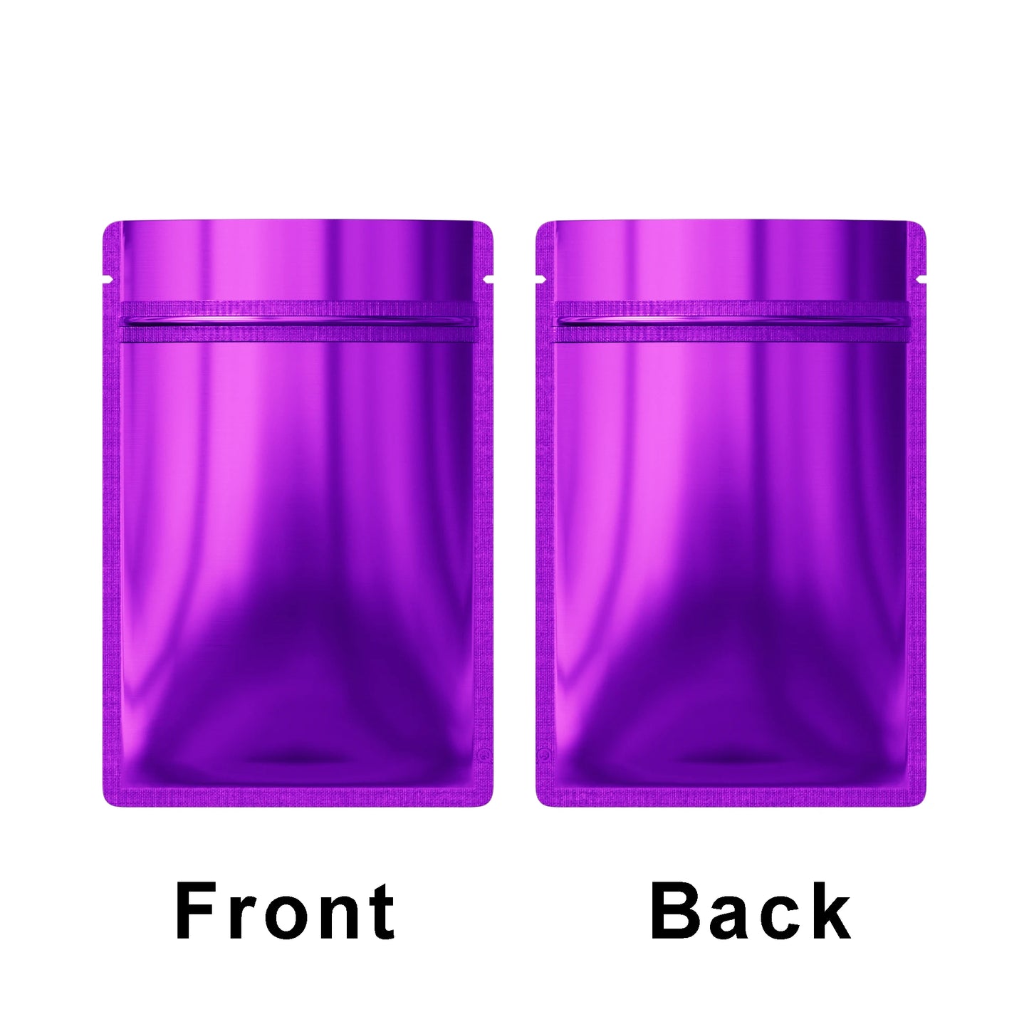 VoluPack Flat Glossy Aluminum Foil Ziplock Mylar Pouches