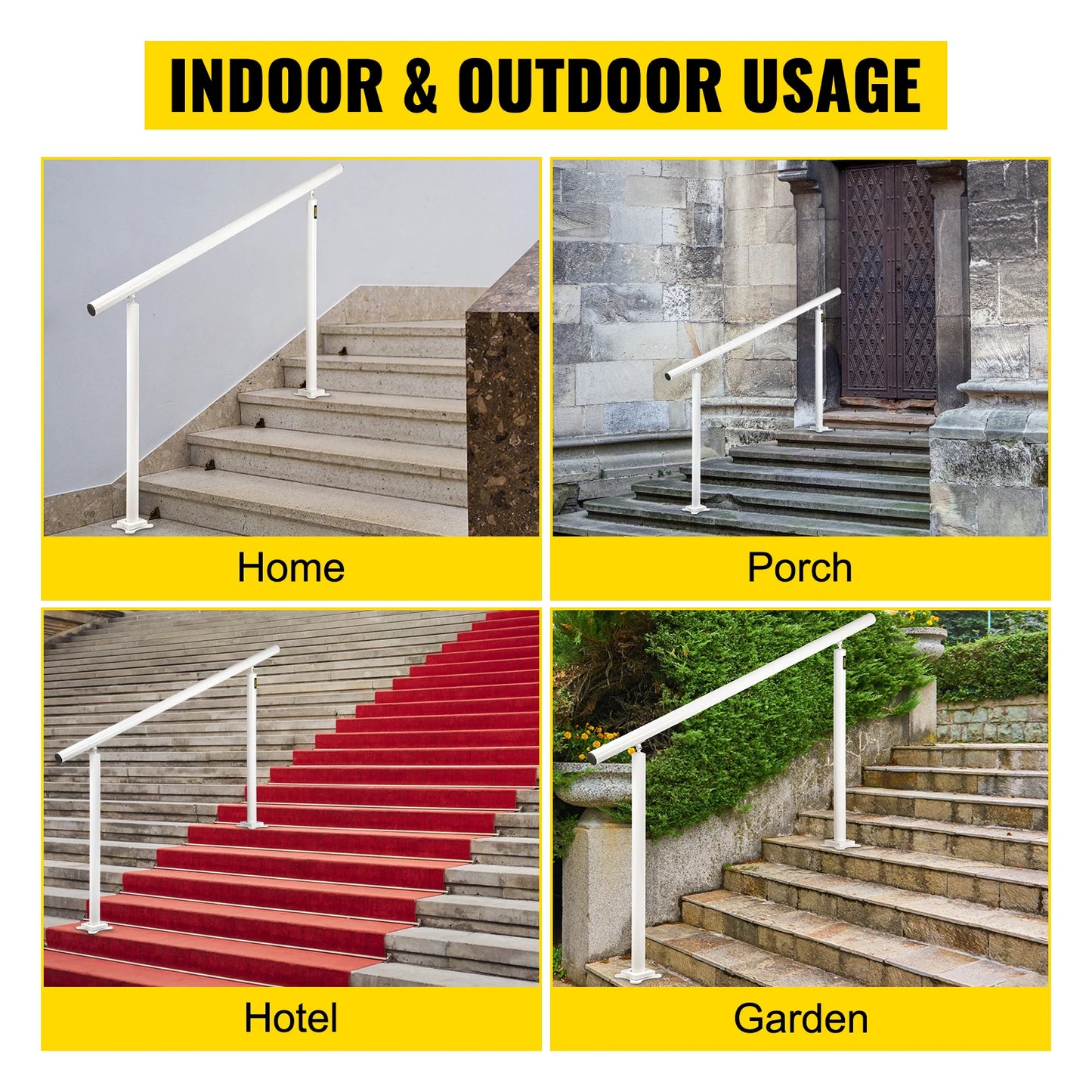 Outdoor Aluminum Stair Handrail With Installation Kit