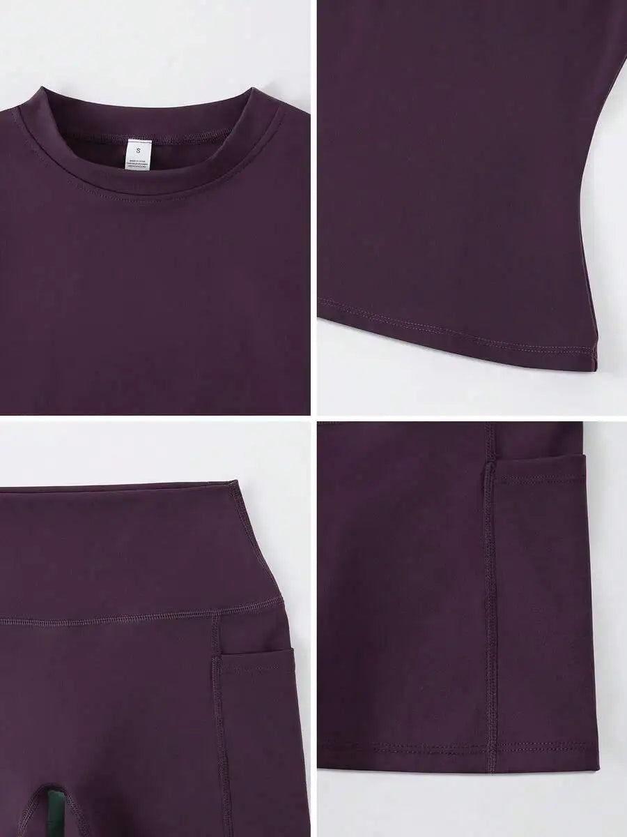 Women's Yoga Set High Waist Tummy Control Shorts For Training