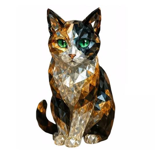 Shunmaii Resin Crystal Cat and Dog Figurines